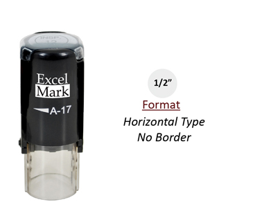 Self-Inking Custom Stamp - Horizontal Type No Border (1/2" Diameter)
