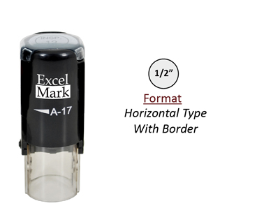 Self-Inking Custom Stamp - Horizontal Type Border (1/2" Diameter )