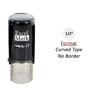 Self-Inking Custom Stamp - Curved Type Border (1/2" Diameter)