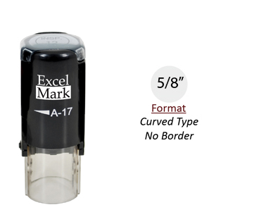 Self-Inking Custom Stamp - Curved Type No Border (5/8" Diameter)&lt;b&gt; Up to 7 characters only per line