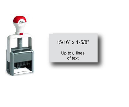 Shiny Heavy Duty Self-Inking Stamp (15/16" x 1-5/8")